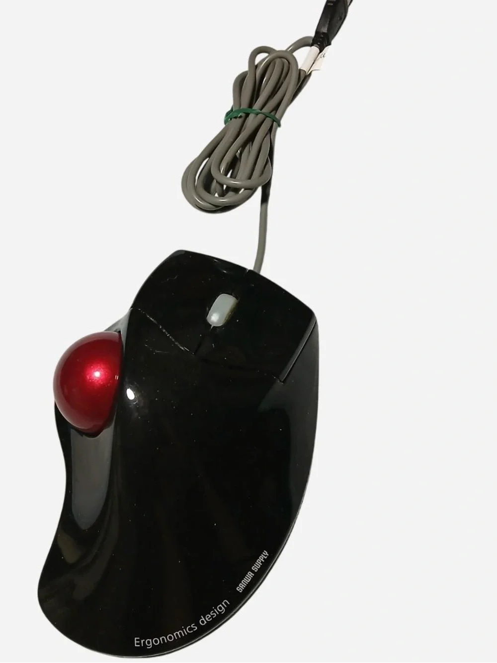 Y2K Gaming Ergonomic Wired Trackball Mouse with Red Cursor Ball